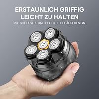 Glatzen Rasierer Herren, 180 Min Akku & flexibler 360grad-Scherkopf, Magnetische Leicht zu Reinigen, Beruhigt nach der Rasur, ohne Schnittgefahr und Hautirritationen, Shaver auch für Bart – Ansicht 8