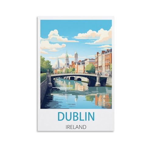 Image of Vintage Signs Metal Signs Dublin Ireland Posters Funny Vintage Metal Sign Plaqu Poster Wall Art Pub Bar Kitchen Garden Bathroom Home Décor 15x30cm