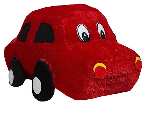 Image of Tickles Car Soft Stuffed Plush Toy for Kids Birthday Gifts, Room (Color: Red Size: 26 cm)