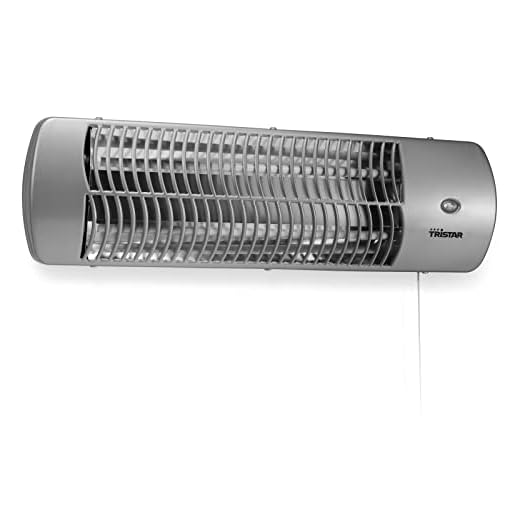 Tristar KA-5010 - Calefactor eléctrico para el baño con montaje en pared, cuarzo, 1200 W, color gris