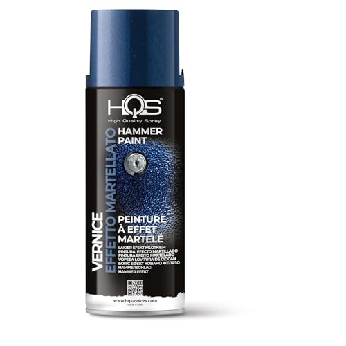 HQS Bomboletta di Vernice Spray 400ml Effetto Martellato (Blu Cobalto)
