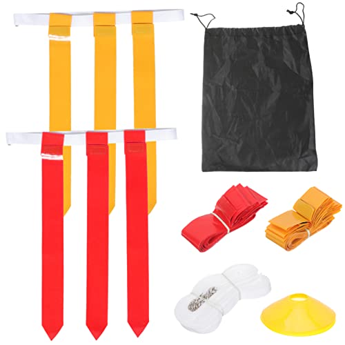 WOONEKY Flag Football Belt Rugby Waist Flag for Boys and Girls Rugby Supply Adjustable Design