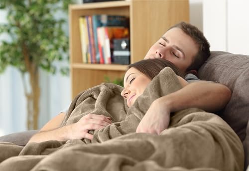 Image of Utopia Bedding Fleece Blanket Throw Size Camel 300GSM Luxury Anti-Static Fuzzy Soft Microfiber Blanket for Couch, Sofa and Bed (50x60 Inch)