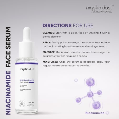 Image of 10% Niacinamide Face Serum with Zinc PCA | For Acne, Enlarged Pores, Dark Spots and Blemishes | Face Serum for Oil Balancing & Pigmentation Control | For Oily & Acne Prone Skin | 30ml