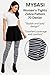 MYSASI Women's 70 Denier Zebra Pattern Tights, Black and White animal fashion Tights (US, Alpha, Medium, Regular, Regular, Black and White Zebra)