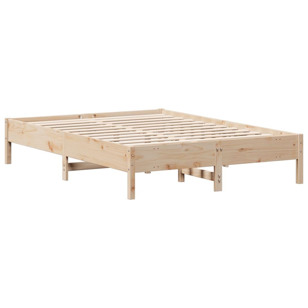 vidaXL Estructura de Cama sin colchón Madera de Pino Blanco 150x200 cm