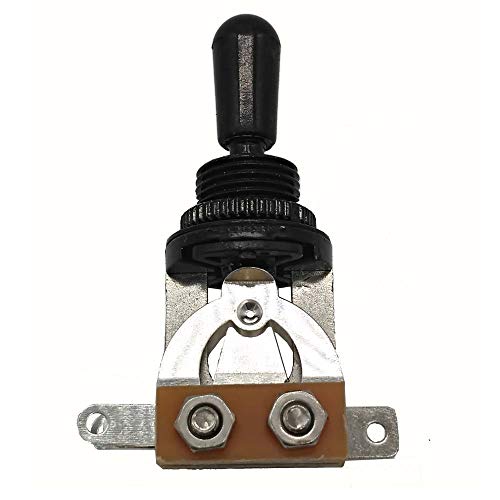 3 Way Short Straight Guitar Toggle Switch Pickup Selector for Gibson Epiphone Les Paul LP SG Electric Guitar (Black)