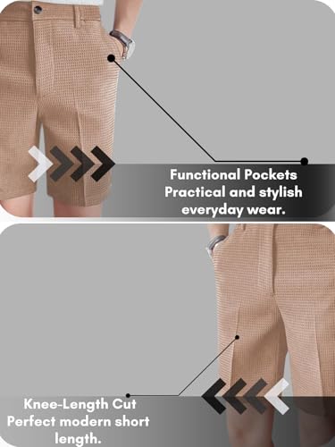 Image of GRECIILOOKS Casual Men Shorts | Rich Regular Fit Solid Short with Side Pockets | Relaxed Fit Half Pants | Mid Rise Waist (Available in Plus Size)
