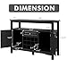 Giantex Sideboard, Farmhouse Buffet Storage Cabinet, 12 Wine Bottle Rack Large Drawer, Wood Cupboard Pantry Organizer, Kitchen Dining Room Coffee Bar Stationary Table, Black