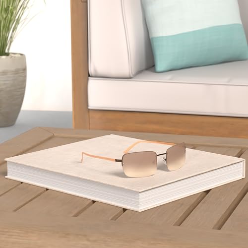 Minimalist Semi-rimless Rectangular Sunglasses for Men Women - Exquisite Packaging2