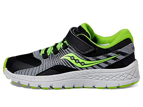Saucony Velocer A/C Sneaker(Little Kid/Big Kid) Black/Green 11 Little Kid W4