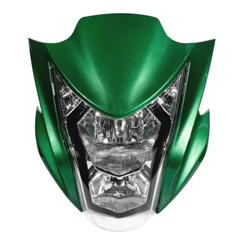 Phare moto et carénage tête de fourche noir vert pour Kawasaki ER6N