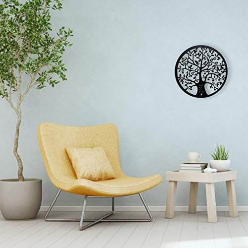 Sunnyushine Tree Of Life Wall Art Metal Decorative Artwork Iron Indoors Outdoors Garden Plaque Wall Hanging Art Lily Interior Wall Decoration