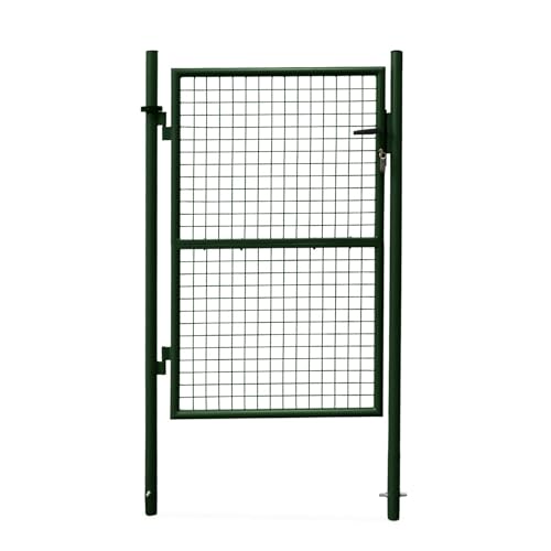 Alice's Garden - Portillon de Jardin en métal Vert. Double Sens d'ouverture. avec Serrure.150x87cm