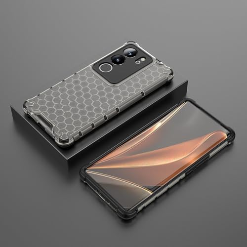 Image of Glasgow Back Case Cover Compatible with [ Vivo V29 5G / V29 Pro 5G ] (Stylish Design) - Black