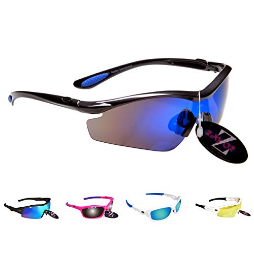Rayzor Profesional Ligeros Gunmetal Gris UV400 Deportes Wrap Running Gafas de Sol