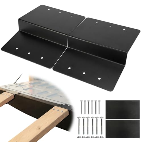 EcoBrisa Steel Ramp Top Kit 2 Pack Heavy-Duty Steel Ramp Kit for 2x8 Boards to Safely Load ATV Motorcycle and Lawn Equipment On and Off Your Vehicle Black