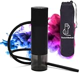 Mini Hookah Set Portable Hookah Cup With Everything, Unique Concept Hookah To Go for Single Person,Personal Hookah Inlude All Hookah Accessories For Car Travel Outdoor Backpacking Camping Black