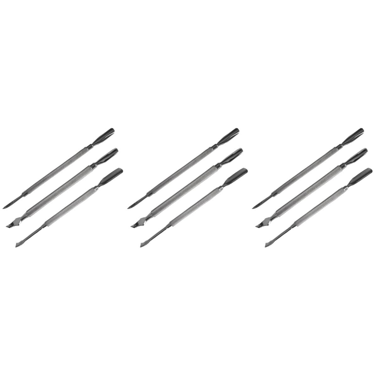 9 Piezas Herramienta Para Cutículas De Uñas Kit Removedor De Cutículas Recortador De Pedicura De Uñas Empujador De Cutículas Removedor De Cutículas De Acero Metal Manicura