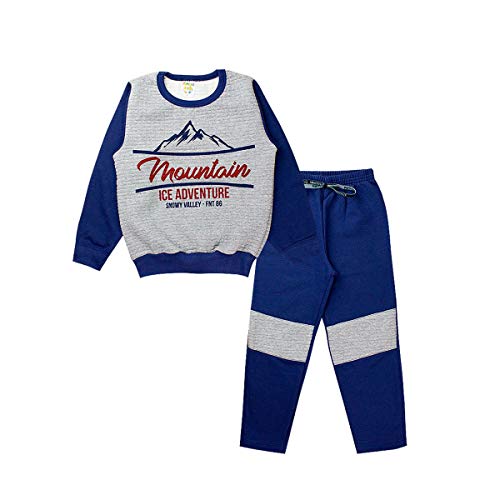 Conjunto Moletom Infantil Masculino Mountain Azul Marinho Fantoni