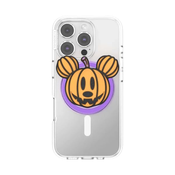 PopSockets Supporto magnetico per telefono MagSafe, Mickey Pumpkin | Rimovibile, per Kindle, Android, iPhone, con magnete, Disney, Topolino, Minnie