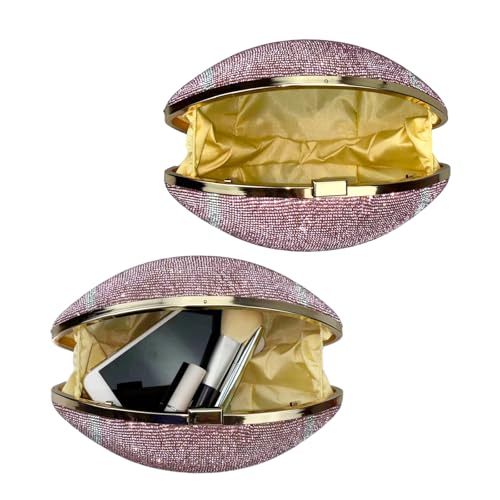 Image of Gripit Bling Rhinestone Football Shaped Rugby Quirky Bag Purse Novlety Chain Purse