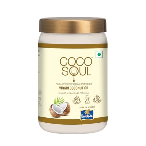 Image of Coco Soul Cold Pressed Unrefined Virgin Coconut Oil | 60% MCT | Multipurpose Usage | Daily Cooking| Keto Friendly | Naturally Cholesterol Free | A1 grade real coconut | From Makers of Parachute 500 ml JAR