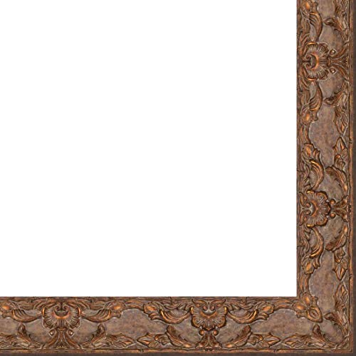 Picture Frame Moulding (Wood) 100ft Bundle - Traditional Antique Gold Finish - 2.5" Width - 9/16" Rabbet Depth