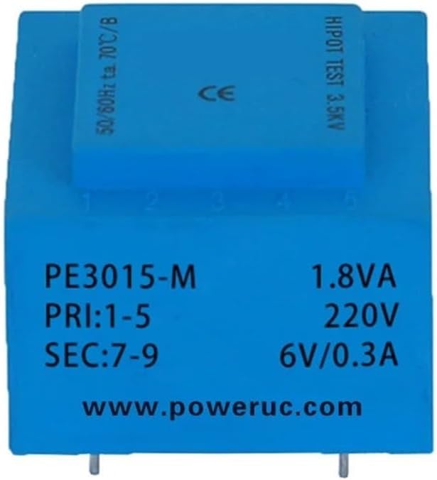 PE3015-M 1.8VA 230V / 6V/7.5V/9V/12V/15V/18V/24V Expory Resign Encapsulated Safety Isolating Transformer PCB Welding Power(1.8VA 230V 24V)