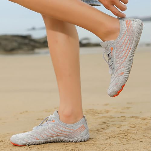 Image of Grounding Shoes with Copper, Barefoot Shoes Women Men, Wide Toe Box Hiking Barefoot Womens, Non-Slip Comfortable Breathable Water Shoes for Walking Running