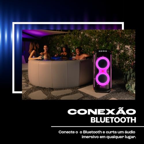 JBL PartyBox 710 - Caixa de Som Bluetooth, 800 W RMS, luzes integradas e design à prova de respingos