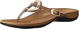 Vionic Women's Rest Karina Toe-Post Sandal - Ladies Flip- flop with Concealed Orthotic Arch Support Bronze 10 M US