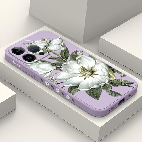 Coque iPhone 15 Pro Max violette motif floral : style et protection antichoc pour le quotidien
