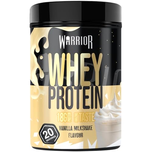 Warrior Whey 500 g - Bebida de recuperación para el crecimiento muscular - Alta en proteínas y aminoácidos - 20 raciones - Certificado GMP (Batido de vainilla) Warrior Whey 500 g - Bebida de recuperación para el crecimiento muscular - Alta en proteínas y aminoácidos - 20 raciones - Certificado GMP (Batido de vainilla)
