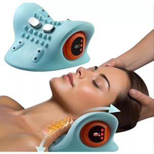 Neck Massager, Portable Shiatsu Massage Pillow, 26° Angle Electric 4D Neck and Shoulder Massager with Heat, Therapist Neck Massager, Pain Relief