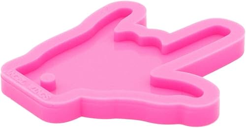 Miniatura 5 de Molde de llavero de lenguaje de señas con texto en inglés "I Love You" Super Shiny - Moldes de silicona de resina epoxi para manualidades,