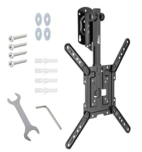 ARLI TV Deckenhalterung klappbar 23–55 Zoll neigbar schwenkbar faltbar Halter VESA bis 400×400 höhenverstellbar Deckenmontage Schrägdach für LED LCD OLED QLED Curved Fernseher bis 20 kg