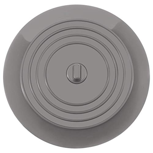 1 Pcs-Tapones de Drenaje 15 cm / 6 Pulgadas Tapón Universal de Silicona para bañera para cocinas Baño Lavandería Ducha Bañera Accesorios para fregaderos - (Gris)