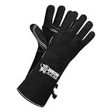 Black Forest Fox Pro 300 feuerfeste Aramid Kevlar Grillhandschuhe Kamin Ofen Schweißer Handschuhe Pro300-Schwarz