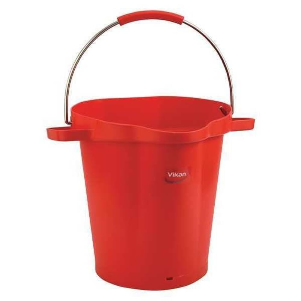Vikan - Seau d'hygiène - avec Bec verseur - Graduations - 20L - Rouge