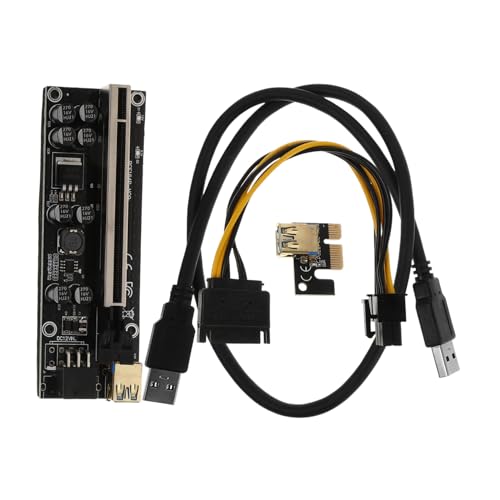 DIYEAH Câble D'Extension pour Carte Graphique Adaptateur De Protection Contre Les Surtensions avec Ports USB Rallonge De Prise Plate Câble Pcie Câble D'Extension Argv