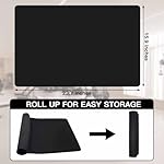 Non-Slip Elliptical Machine Mat - Durable Workout Mat for Under Desk Ellipticals, Seated Foot Pedal Exercisers, Floor Protection & Stability for Home Gym Equipment (23.7" x 15.9") - Image 2