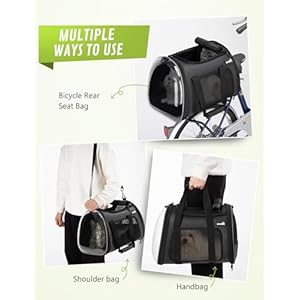 Pecute-Dog-Basket-for-Bike-Dog-Bike-Basket-for-Small-Dog-Cat-Puppies-Pet-Basket-for-Bike-Riding-Multiple-Storage-Pockets-Removable-Sun-Shield-Pet-Carrier-with-Shoulder-Strap - Cucciolini Doodles   Pecute-Dog-Basket-for-Bike-Dog-Bike-Basket-for-Small-Dog-Cat-Puppies-Pet-Basket-for-Bike-Riding-Multiple-Storage-Pockets-Removable-Sun-Shield-Pet-Carrier-with-Shoulder-Strap