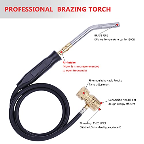 Image of Propane Torch Hand Hose, Mapp Gas Torch,Welding Torch,Hose Length 1.5M /60 inch-with Hook