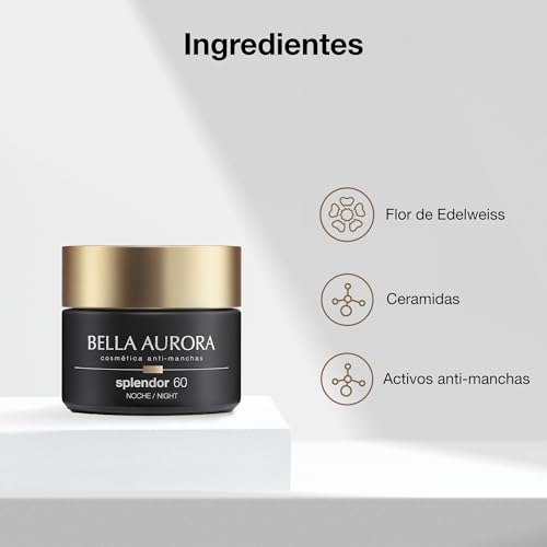 BELLA AURORA - Splendor +60 Crema de Noche, Tratamiento Fortificante Antiedad, Activos Última Generación y Extractos Naturales - imagen 4