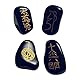 Markenlos 4 Schwarzer Achat Trommelsteine mit Usui Reiki Symbolen