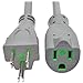 Tripp Lite 15ft Hospital Medical Power Extension Cord 5-15P HG 5-15R HG 120V 13A Gray 15' (P022-015-GY-HG)