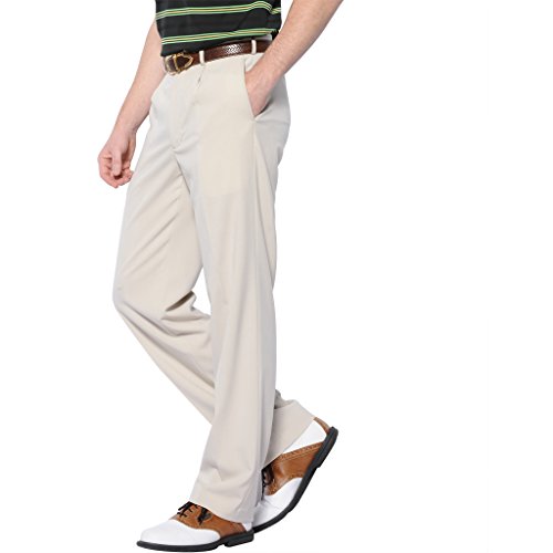 Monterey Club Men's Fairway Pleated Golf Pants #1835 (Stone, Size:34)