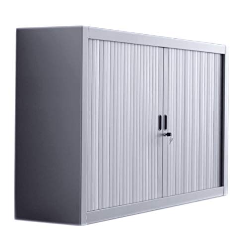 Fleda TRADING Armario metalico con Puerta de persiana Blanco 100x45x100