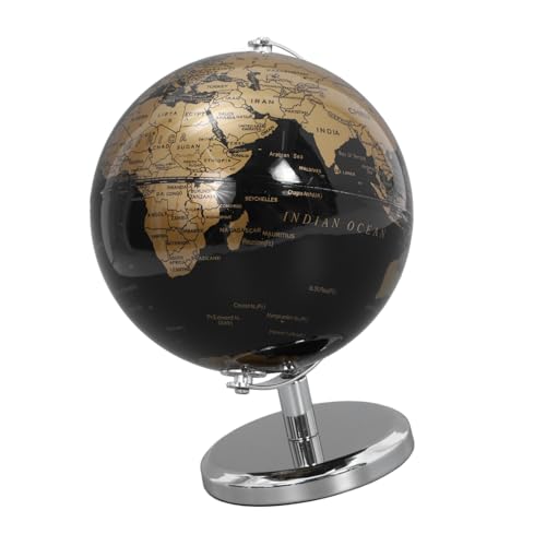 HOODANCOS Elegant Globe Ornament with Solid Base Educational Desktop Globe Decor for Home and Office Chic Geography Teaching Tool and Stylish Living Decoration